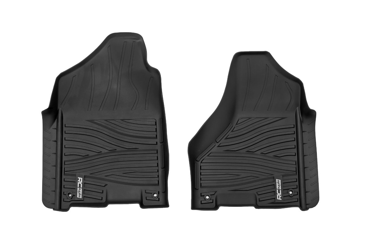 Ram 1500 Classic Floor Mats - Front + Rear - Rough Country - Flex-Fit - '19-'24